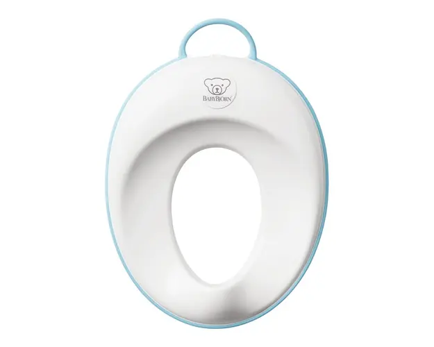 BabyBjorn - Reductor wc Toilet Training Seat, Alb/Turcoaz