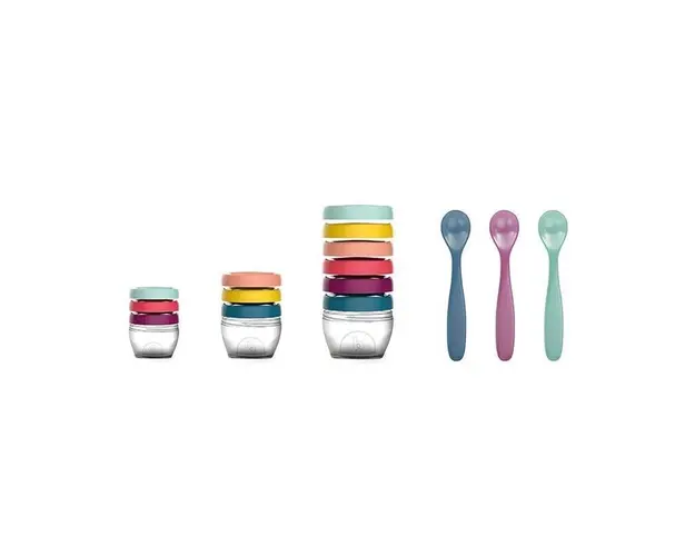 Babymoov -Multi set pentru diversificare: 3 seturi recipiente + un set linguri
