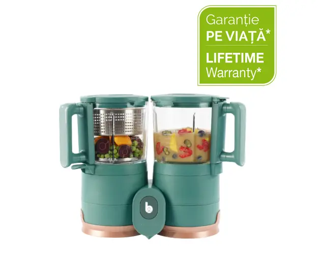 Babymoov - Robot multifunctional Nutribaby Glass 4 in 1 din sticla si otel inoxidabil