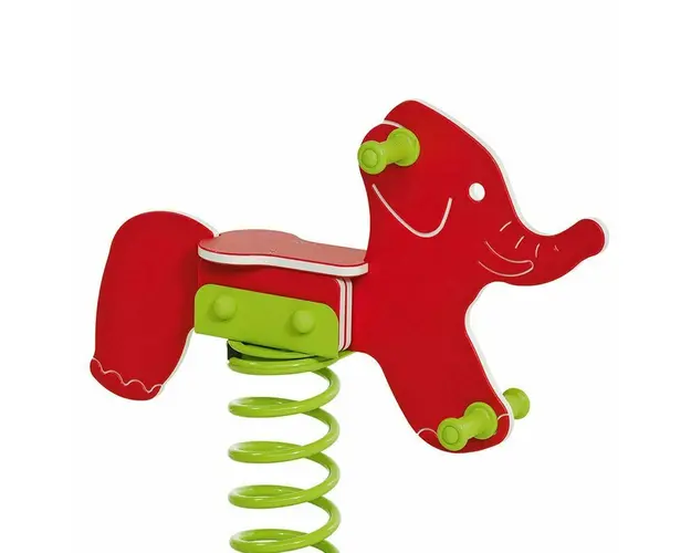 Kbt - Balansoar pe arc pentru copii Elefant, HDPE, cu prindere pe beton