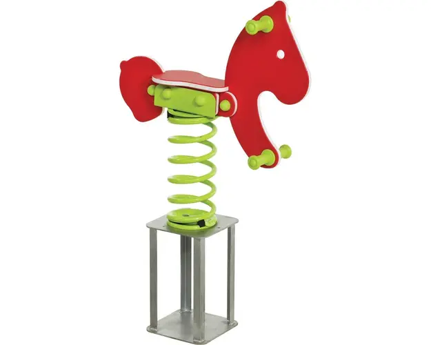 Kbt - KBT - Balansoar pe arcuri hdpe ponei cu prindere in beton Rosu