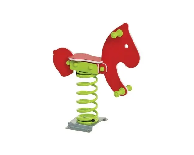 Kbt - KBT - Balansoar pe arcuri hdpe ponei cu prindere pe beton Rosu, verde