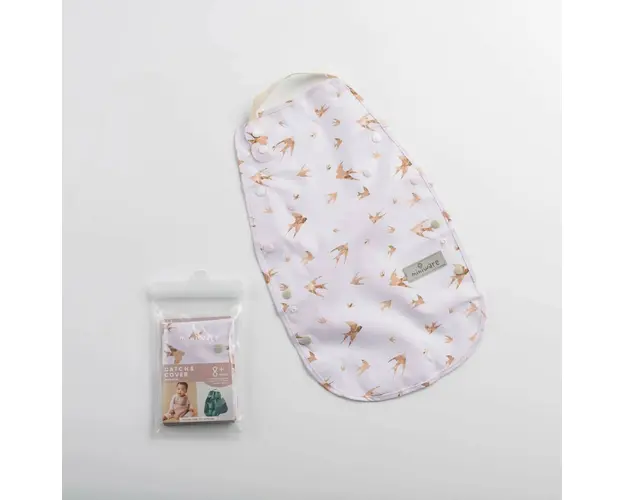 Baveta bebelusi 2 in 1 Miniware Catch & Cover, Golden Swallow