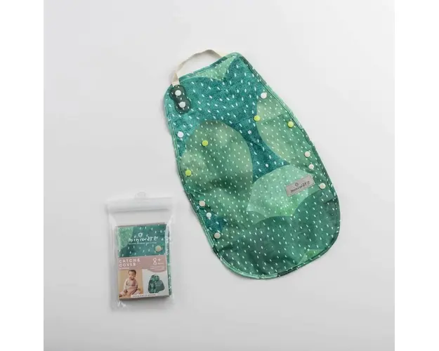 Baveta bebelusi 2 in 1 Miniware Catch & Cover, Prickly Pear