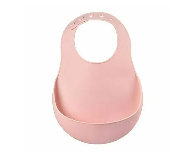 Baveta silicon Beaba Old Pink