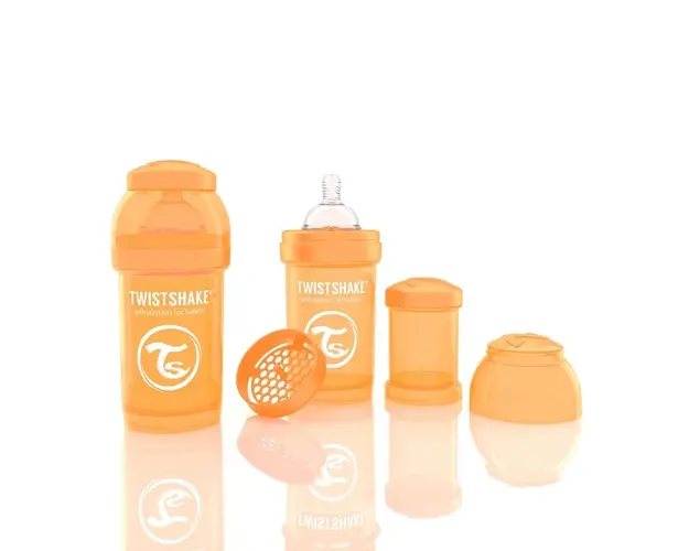 Biberon Twistshake Anti - Colici 180 ml Portocaliu