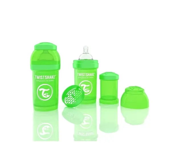 Biberon Twistshake Anti - Colici 180 ml Verde