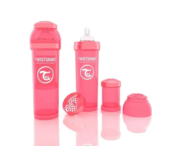 Biberon Twistshake Anti - Colici 330 ml Piersica
