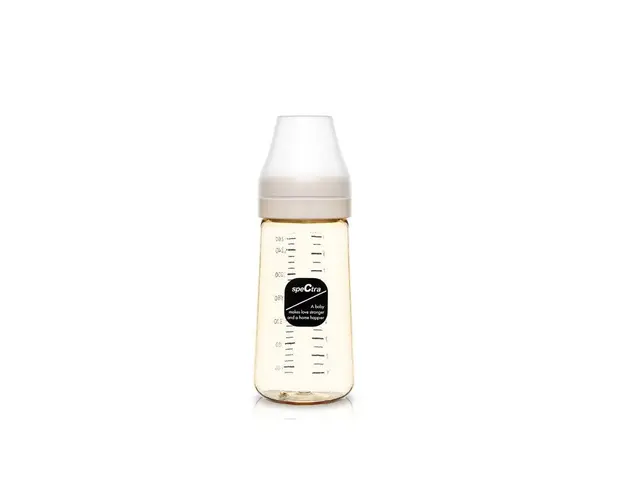Biberon anticolici premium cu tetina M galben (260 ml)