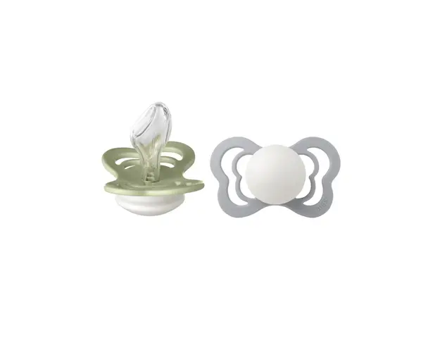 Bibs - Set 2 suzete Fosforencente Couture GLOW Silicon, tetina anatomica, 6 luni +