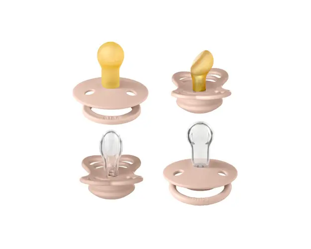 BIBS - Set 4 suzete Try-it collection 0 luni +-Blush