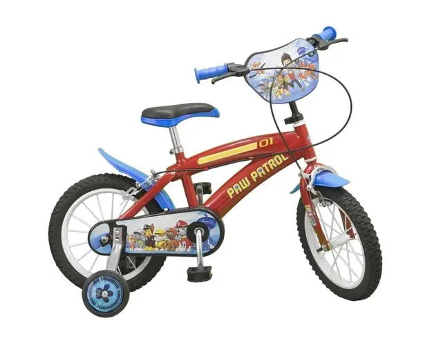 Toimsa - Bicicleta cu pedale , Paw Patrol, 14  , Cu roti ajutatoare, Multicolor