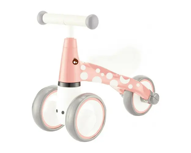 Bicicleta de echilibru, cu 3 roti, pentru interior / exterior, Ecotoys, Flamingo, pentru copii, 12 - 36 luni, sarcina maxima 20 kg