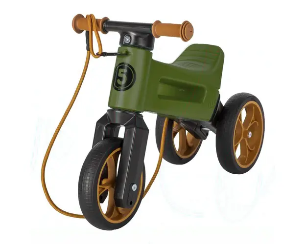 Bicicleta fara pedale Funny Wheels Rider SuperSport 2 in 1 Khaki