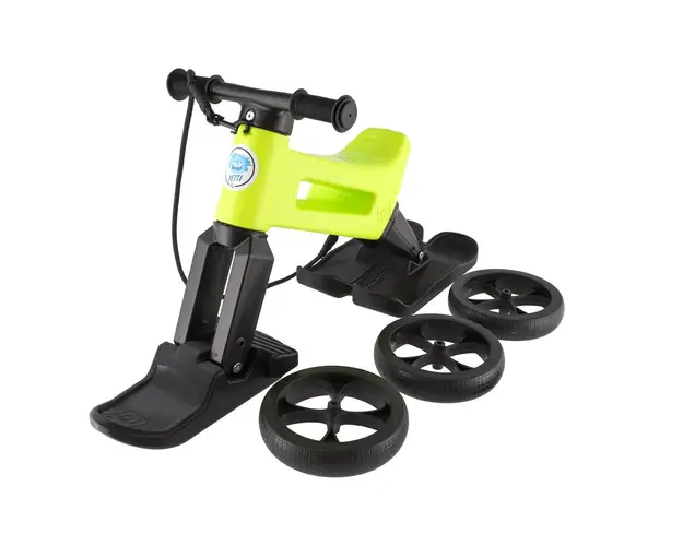 Bicicleta fara pedale Funny Wheels Rider SuperSport YETTI 3 in 1 Lime/Black