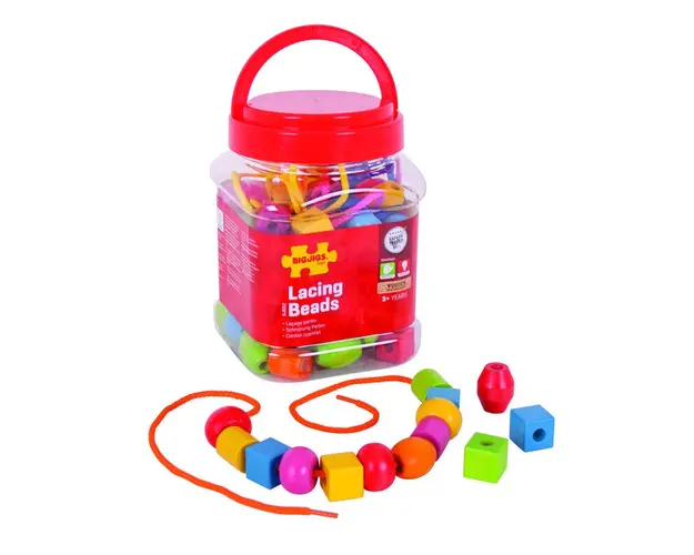 Set margele din lemn pentru insirat