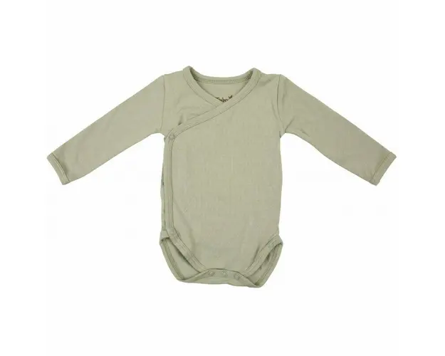 Body cu Maneca Lunga din Bambus Whisper Green 50-56