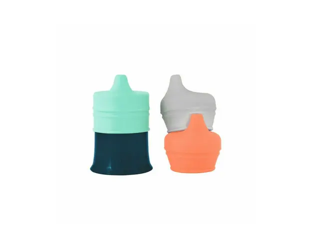 Boon - Boon, Pahar bebelus, 3 capace silicon cu cioc Snug Spout, nu contine ftalati
