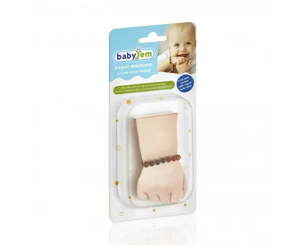 Bratara din chihlimbar pentru bebelusi BabyJem (Culoare: Multicolor)