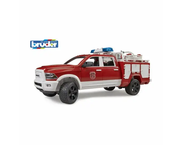 Camion de pompieri, Bruder, Cu lumini si sunete, 4 ani+, Multicolor