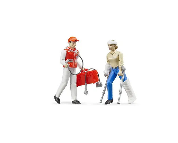Bruder - Figurine Asistenti Ambulanta Si Accesorii