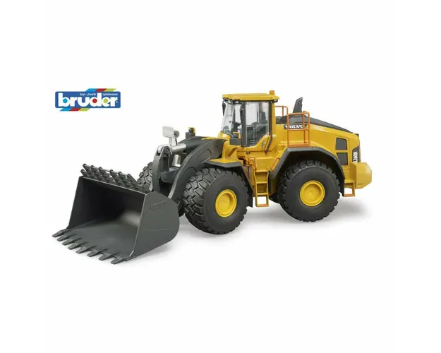 Incarcator, Bruder, Volvo L260h, Pe roti, Cu brat de incarcare complet functional, 3 ani+, Galben