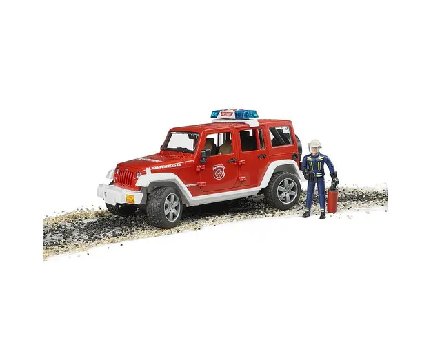 Bruder - Jeep Wrangler Unlimited Rubicon De Pompieri Cu Figurina