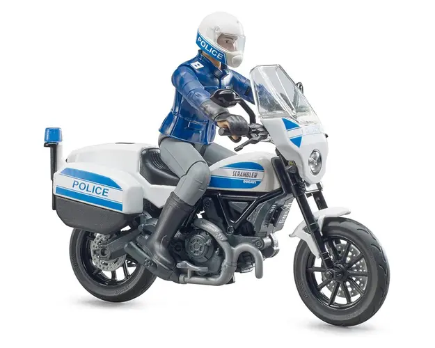 Bruder - Motocicleta De Politie Scrambler Ducati Si Politist