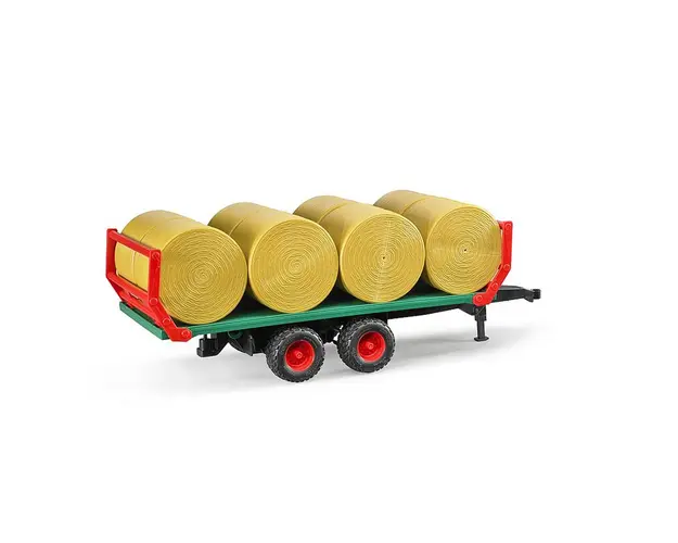 Bruder - Remorca Transport Baloti Cu 8 Baloti Rotunzi