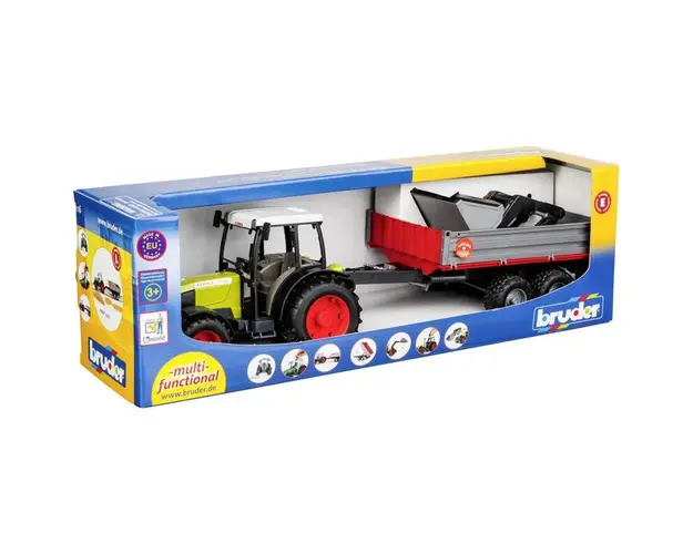 Bruder - Tractor Claas Nectis 267 F Cu Remorca Basculabila
