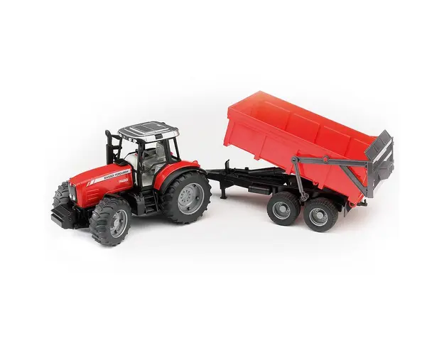 Bruder - Tractor Massey Ferguson 7480 Cu Remorca Basculabila