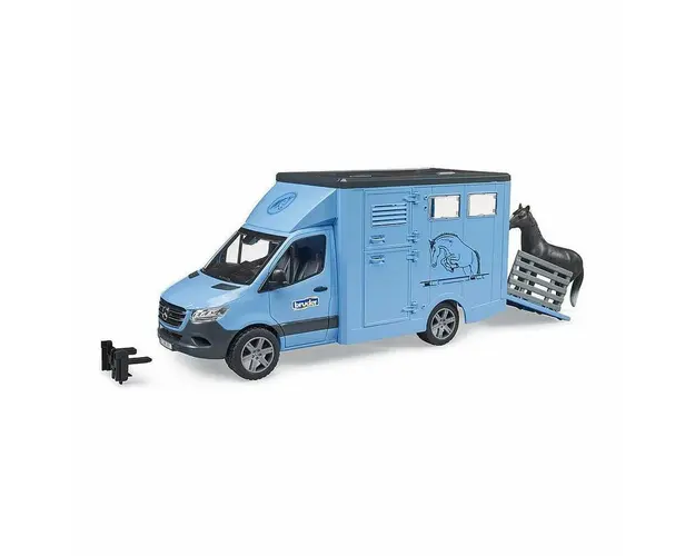 Bruder - Transportor De Animale Mercedes Benz Cu Un Cal