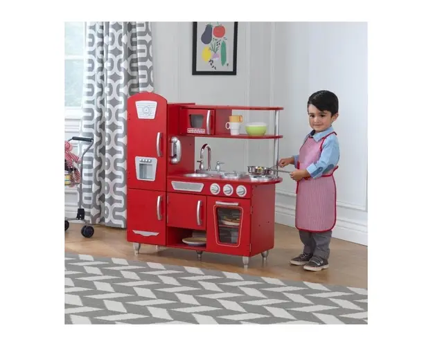 KidKraft - Bucatarie de jucarie din lemn Red Vintage