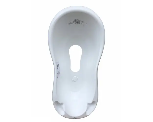 Lorelli - Cadita Bear 100 cm, Cu dop, Cu covor antiderapant, Alb