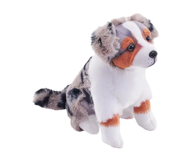 Caine de salvare cu sunet CIOBANESC AUSTRALIAN - Jucarie Plus Wild Republic 14 cm