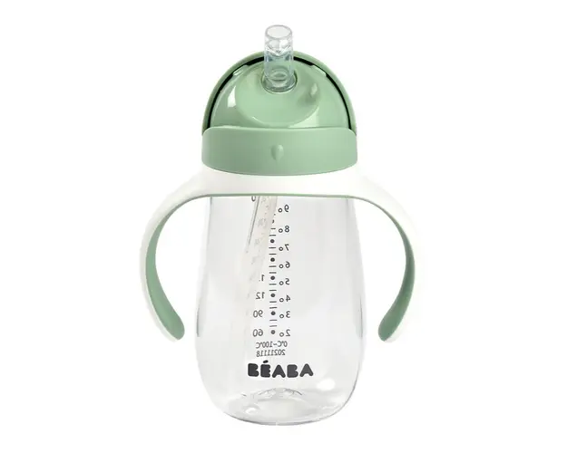 Cana cu pai din Tritan Beaba 300 ml Sage Green