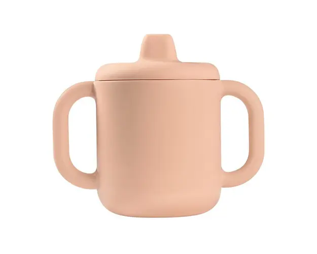 Cana de antrenament silicon Beaba Pink