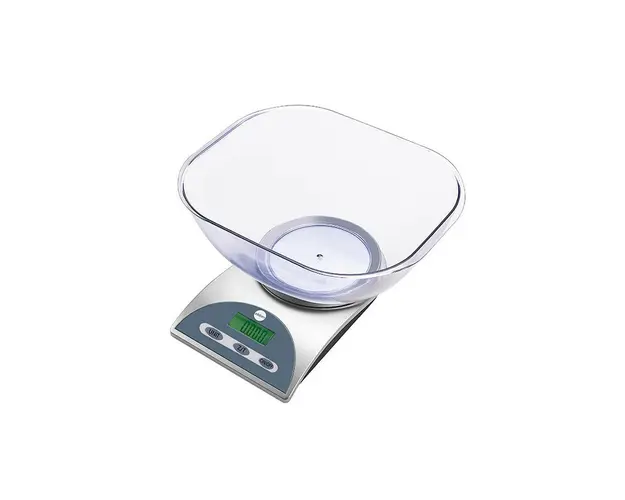 Cantar de bucatarie cu bol, capacitate 3 L, gretate maxim 5 kg, indicator LCD, Eldom WK340u