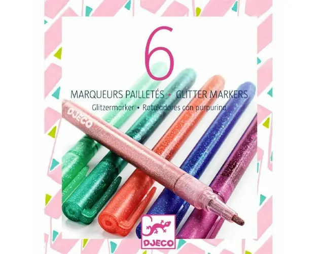 Djeco - Set carioci Sweet , Cu sclipici