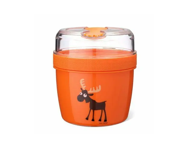 Carl Oscar - Caserola N'Ice Cup L, 0.6 l, compartimentata, cu disc de racire, Orange