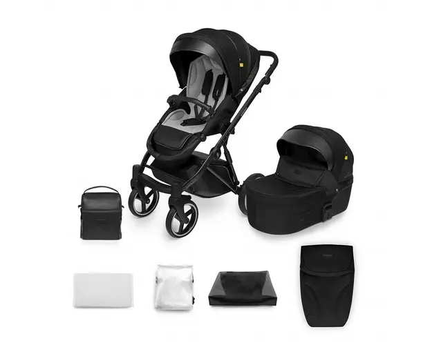 Carucior 2 in 1 Skiddou Oslo+, Onyx, Negru