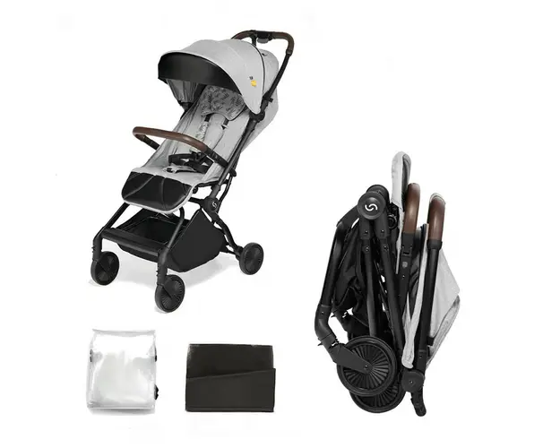 Carucior sport pliabil Skiddou Espoo Normandic Dream, ultracompact pentru calatorii, Gri