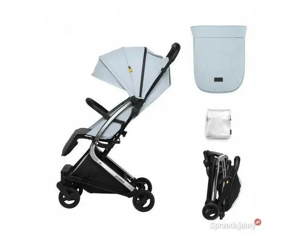 Carucior sport pliabil Skiddou Mikkeli Sky high, ultracompact pentru calatorii, Bleu