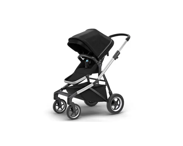 Carucior Thule SLEEK Cadru Gri si Copertina Midnight Black