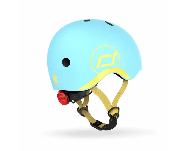 Casca de protectie pentru copii, sistem de reglare magnetic cu led, XXS-S, 45-51 cm, 1 an+, Blueberry, Scoot Ride