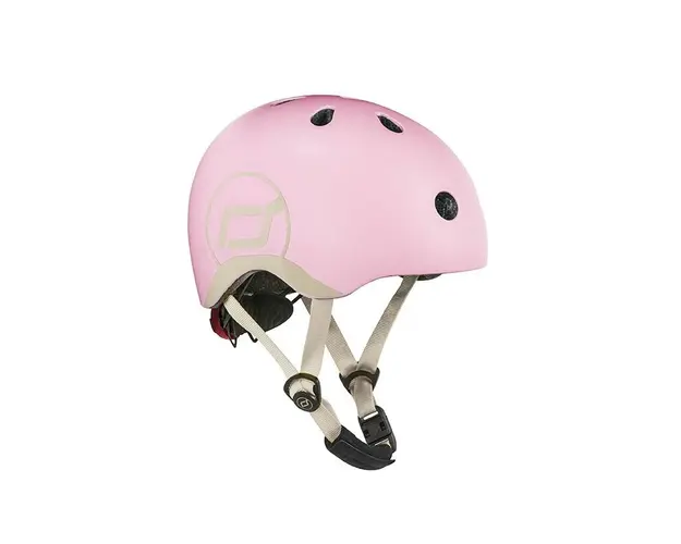 Casca de protectie pentru copii, sistem de reglare magnetic cu led, XXS-S, 45-51 cm, 1 an+, Rose, Scoot Ride