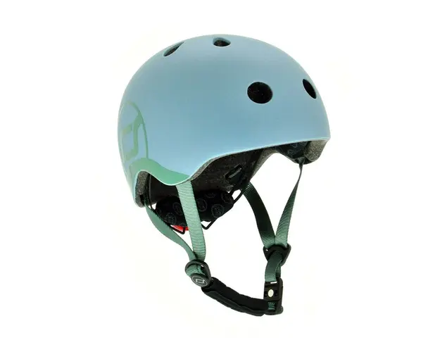 Casca de protectie pentru copii, sistem de reglare magnetic cu led, XXS-S, 45-51 cm, 1 an+, Steel, Scoot Ride