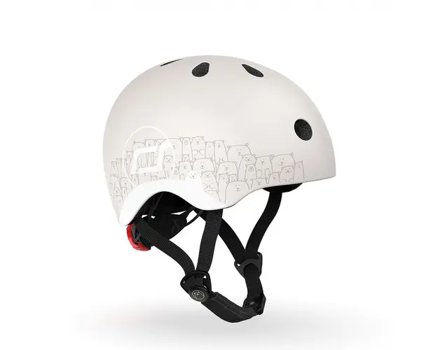 Casca de protectie pentru copii, sistem de reglare magnetic cu led, XXS-S, 45-51 cm, 1 an+, Ash Reflectorizant, Scoot Ride