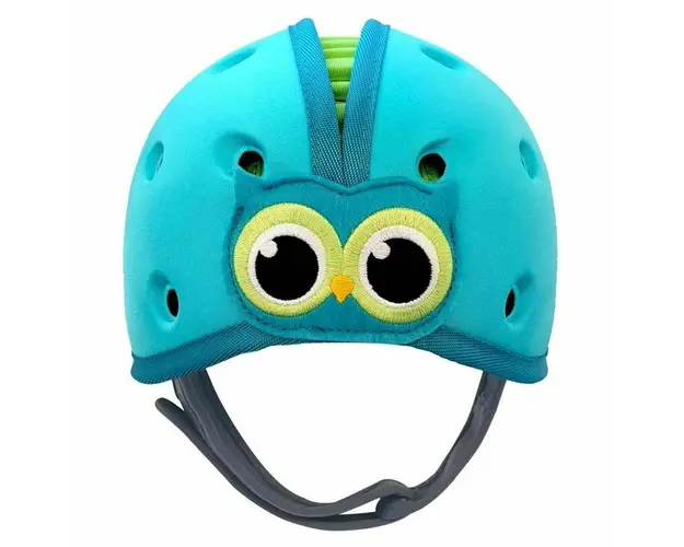 Casca de protectie bebe, SafeHead, SafeHead Baby Owl, Cu spuma flexibila, Ultrausoara, Reglabila, 7-24 luni, Albastru