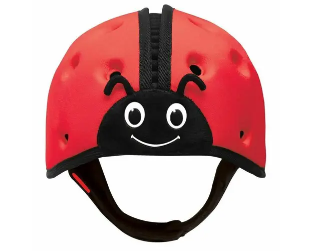 Casca de protectie bebe, SafeHead, SafeHead Baby Ladybird, Cu spuma flexibila, Ultrausoara, Reglabila, 7-24 luni, Rosu